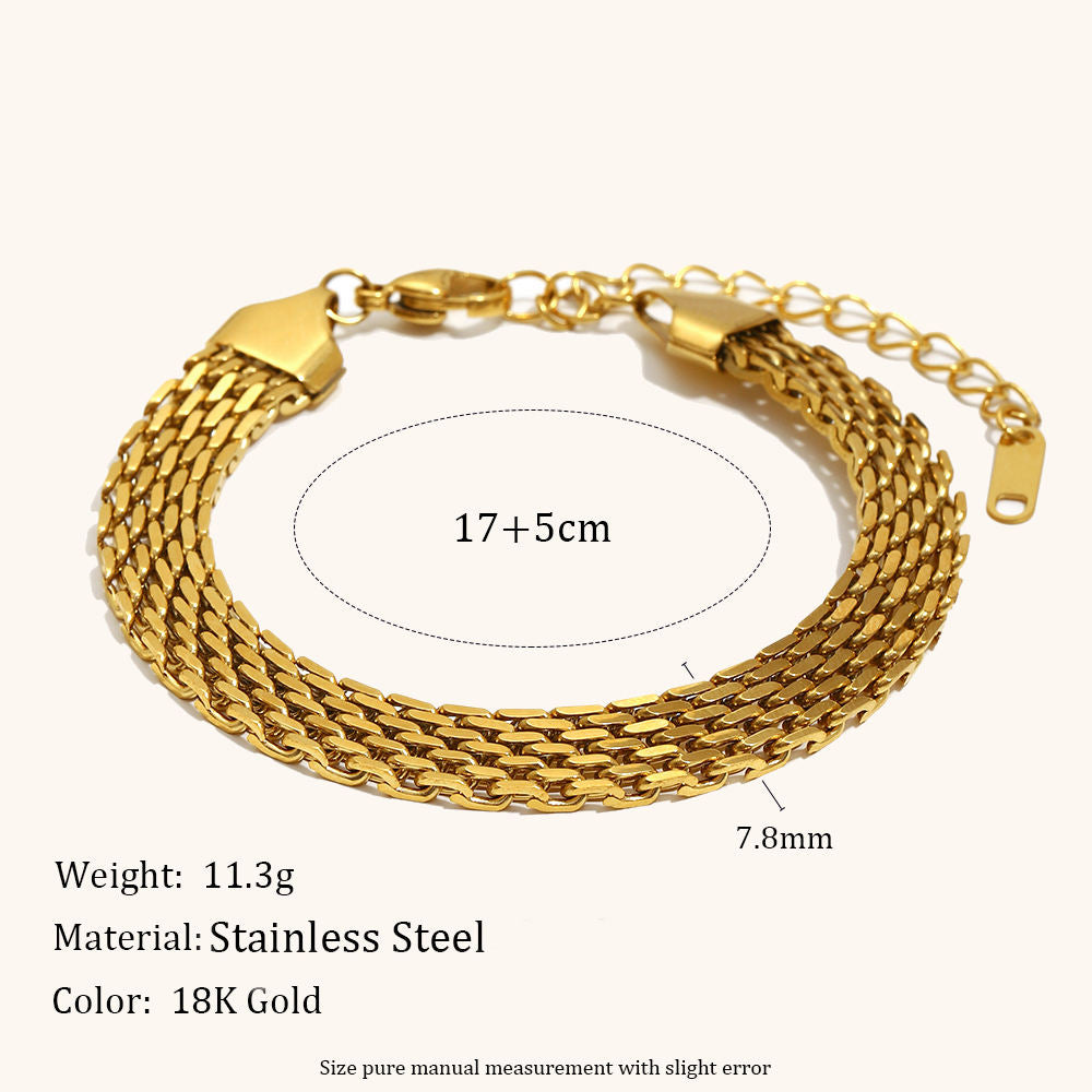 Armband med kedjor i guldton