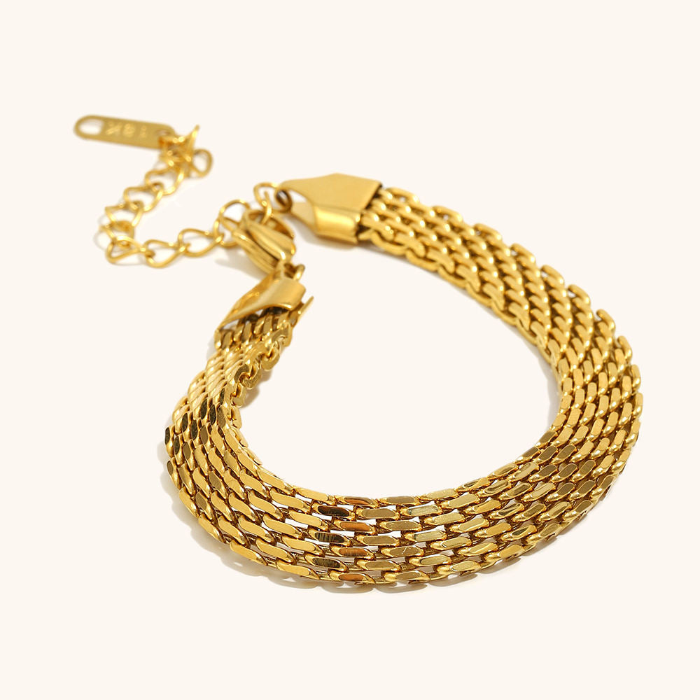 Armband med kedjor i guldton